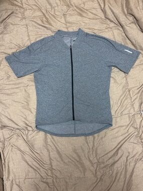 REI Co-op Women’s Heather Gray Junction Full Zip Cycling Top Jersey Medium